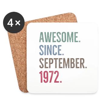 Awesome Since September 1972 - Coasters (set of 4) - white - Front