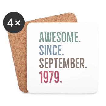 Awesome Since September 1979 - Coasters (set of 4) - white - Front