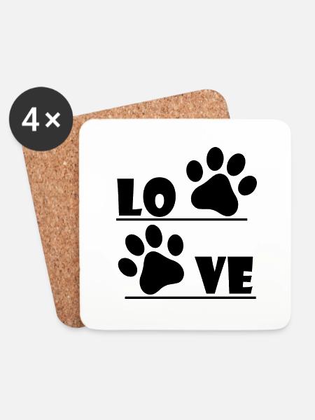 Dog dog - Coasters (set of 4) - white