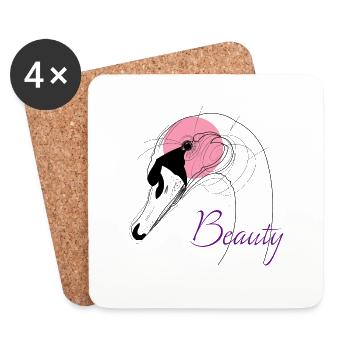 Beauty Swan - Untersetzer (4er-Set) - Weiß - Vorne