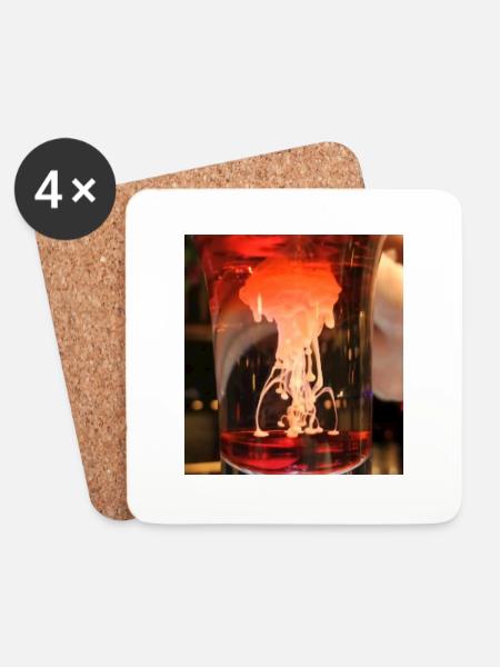 volcano - Coasters (set of 4) - white