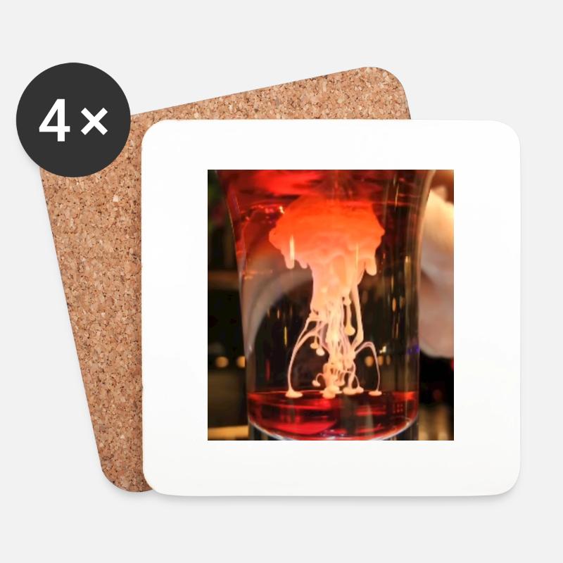 volcano - Coasters (set of 4) - white