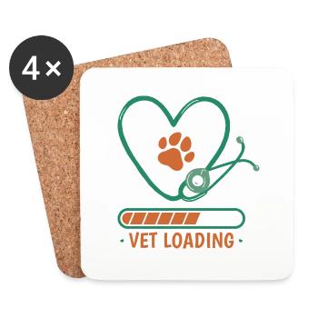 Veterinarian Training Veterinarian Veterinary Assistant Animal - Coasters (set of 4) - white - Front
