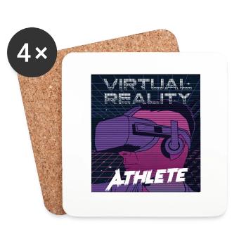 Virtual reality athlete augmented reality Shirts - Untersetzer (4er-Set) - Weiß - Vorne