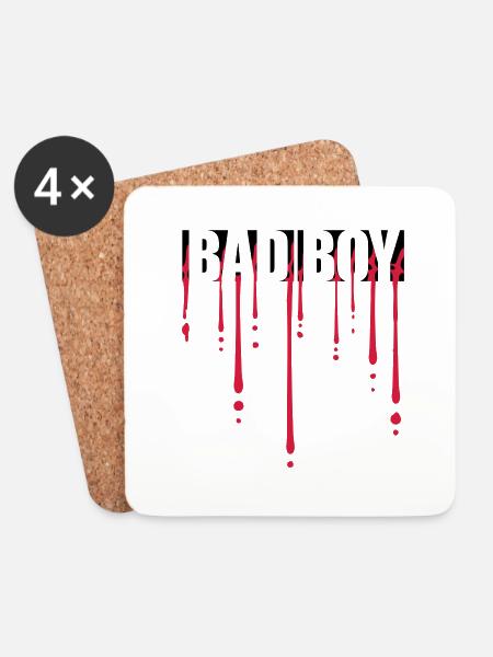 Blut Bad Boy - Untersetzer (4er-Set) - Weiß