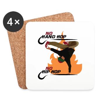 Breakdance Hip Hop - Dessous de verre (lot de 4) - blanc - Devant