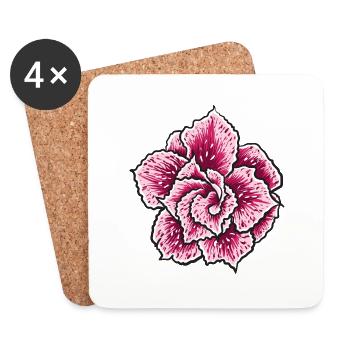 Flower - Coasters (set of 4) - white - Front