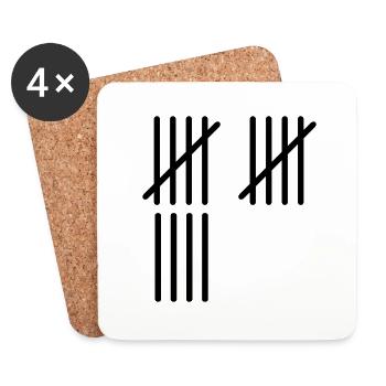 14 Stripes - Untersetzer (4er-Set) - Weiß - Vorne
