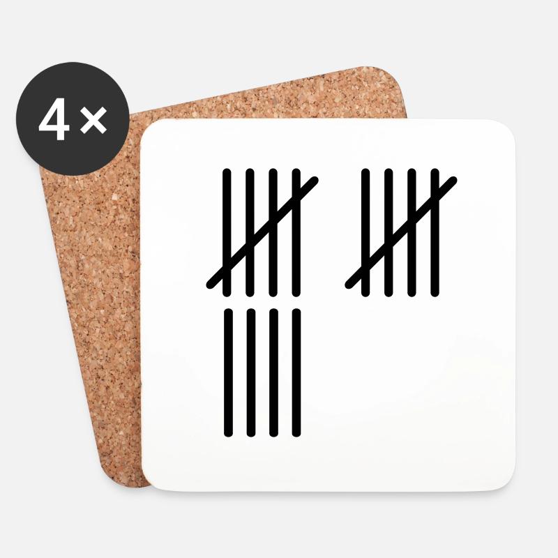 14 Stripes - Untersetzer (4er-Set) - Weiß