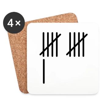 11 Stripes - Untersetzer (4er-Set) - Weiß - Vorne