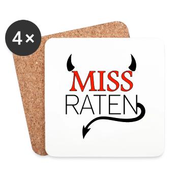 Miss raten - Untersetzer (4er-Set) - Weiß - Vorne
