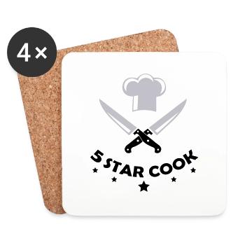 5 Star Cook - Coasters (set of 4) - white - Front