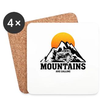 Mountains Are Calling - Coasters (set of 4) - white - Front