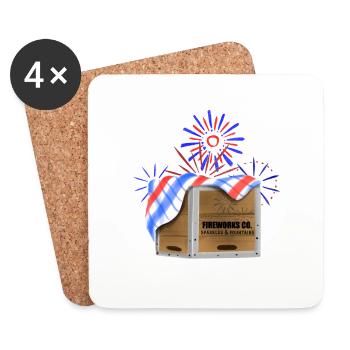 American Fireworks Co. - Coasters (set of 4) - white - Front