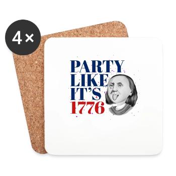 Party Like It's 1776 - Coasters (set of 4) - white - Front