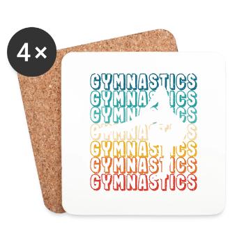 Gymnastique Sports Gymnastique Danse Gymnaste Danse - Dessous de verre (lot de 4) - blanc - Devant