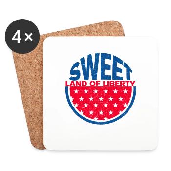 Sweet Land Of Liberty copy - Coasters (set of 4) - white - Front