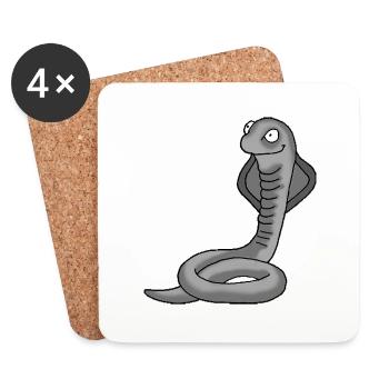 Snake 2 - Coasters (set of 4) - white - Front