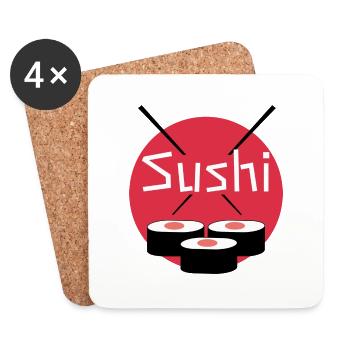 Sushi - Coasters (set of 4) - white - Front