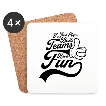 Both Teams Have Fun - Untersetzer (4er-Set) - Weiß - Vorne