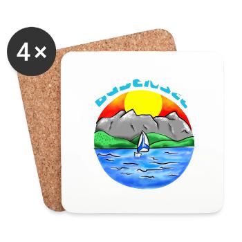 Bodensee - Untersetzer (4er-Set) - Weiß - Vorne