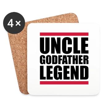 Uncle Godfather Legend Zitat - Untersetzer (4er-Set) - Weiß - Vorne