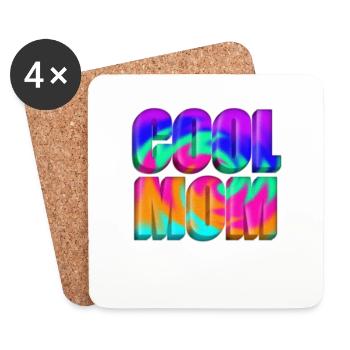 Cool Mom - Coasters (set of 4) - white - Front