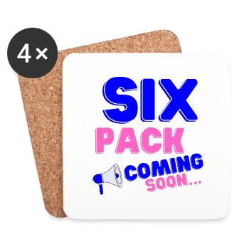 Six Pack Coming Soon 35 - Coasters (set of 4) - white - Front