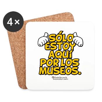 Mallorca Spruch Sólo estoy aquí por los museos - Untersetzer (4er-Set) - Weiß - Vorne