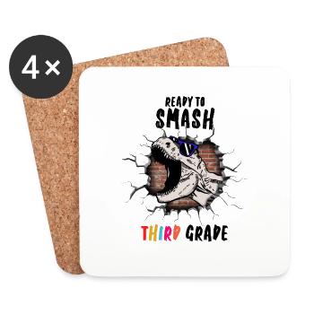 Ready To Smash Third Grade - Coasters (set of 4) - white - Front