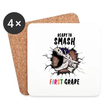 Ready To Smash First Grade - Coasters (set of 4) - white - Front