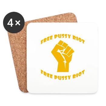 FREE PUSSY RIOT - Coasters (set of 4) - white - Front