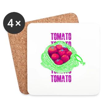 Tomato - Coasters (set of 4) - white - Front