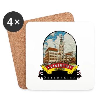 Kärnten Klagenfurt Österreich Souvenir - Untersetzer (4er-Set) - Weiß - Vorne