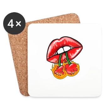 Cool & Sexy - Coasters (set of 4) - white - Front