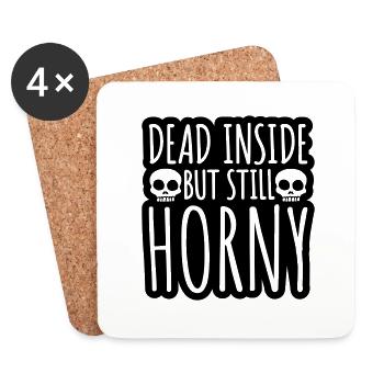 dead inside but horny - Untersetzer (4er-Set) - Weiß - Vorne