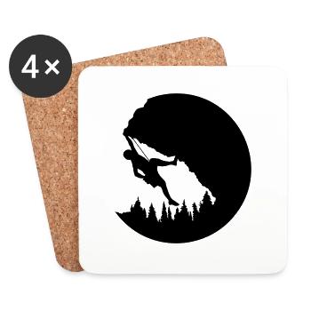 Nature Soirée Escalade Silhouette - Dessous de verre (lot de 4) - blanc - Devant