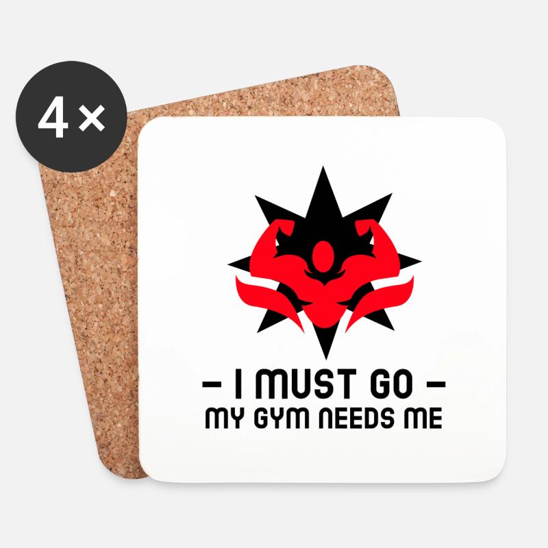 GYM red - Untersetzer (4er-Set) - Weiß