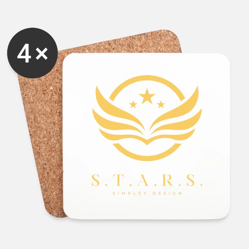 S.T.A.R.S. - Untersetzer (4er-Set) - Weiß