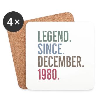 Légende depuis décembre 1980 - Dessous de verre (lot de 4) - blanc - Devant