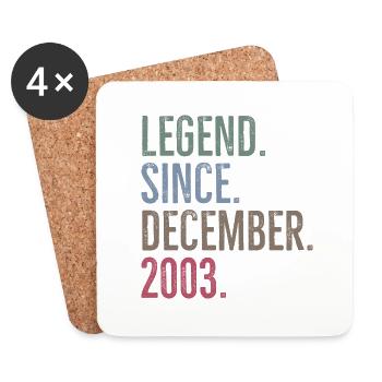 Legend Since December 2003 - Coasters (set of 4) - white - Front