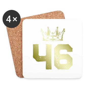 46 Couronne numérique - Dessous de verre (lot de 4) - blanc - Devant