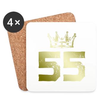 55 Number crown - Coasters (set of 4) - white - Front