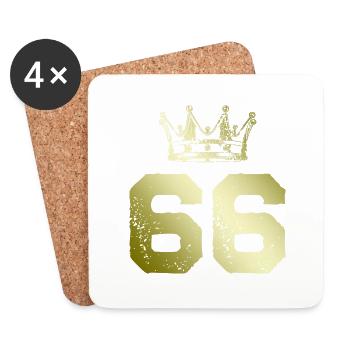66 Couronne numérique - Dessous de verre (lot de 4) - blanc - Devant