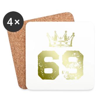 69 Number crown - Coasters (set of 4) - white - Front
