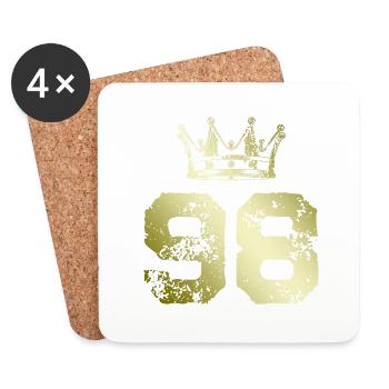 98 Number crown - Coasters (set of 4) - white - Front