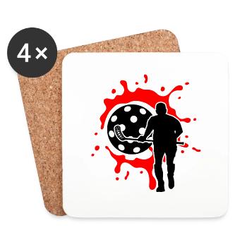 floorball floorball floorball season bandy - Coasters (set of 4) - white - Front