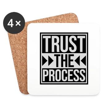 trust the process Zitat - Untersetzer (4er-Set) - Weiß - Vorne