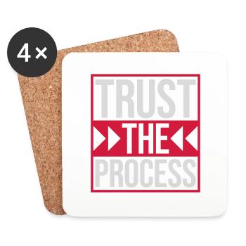 faire confiance au processus Devis - Dessous de verre (lot de 4) - blanc - Devant