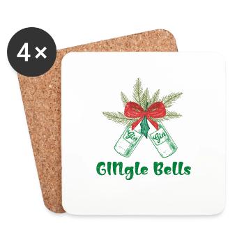 Jingle Bells - Coasters (set of 4) - white - Front